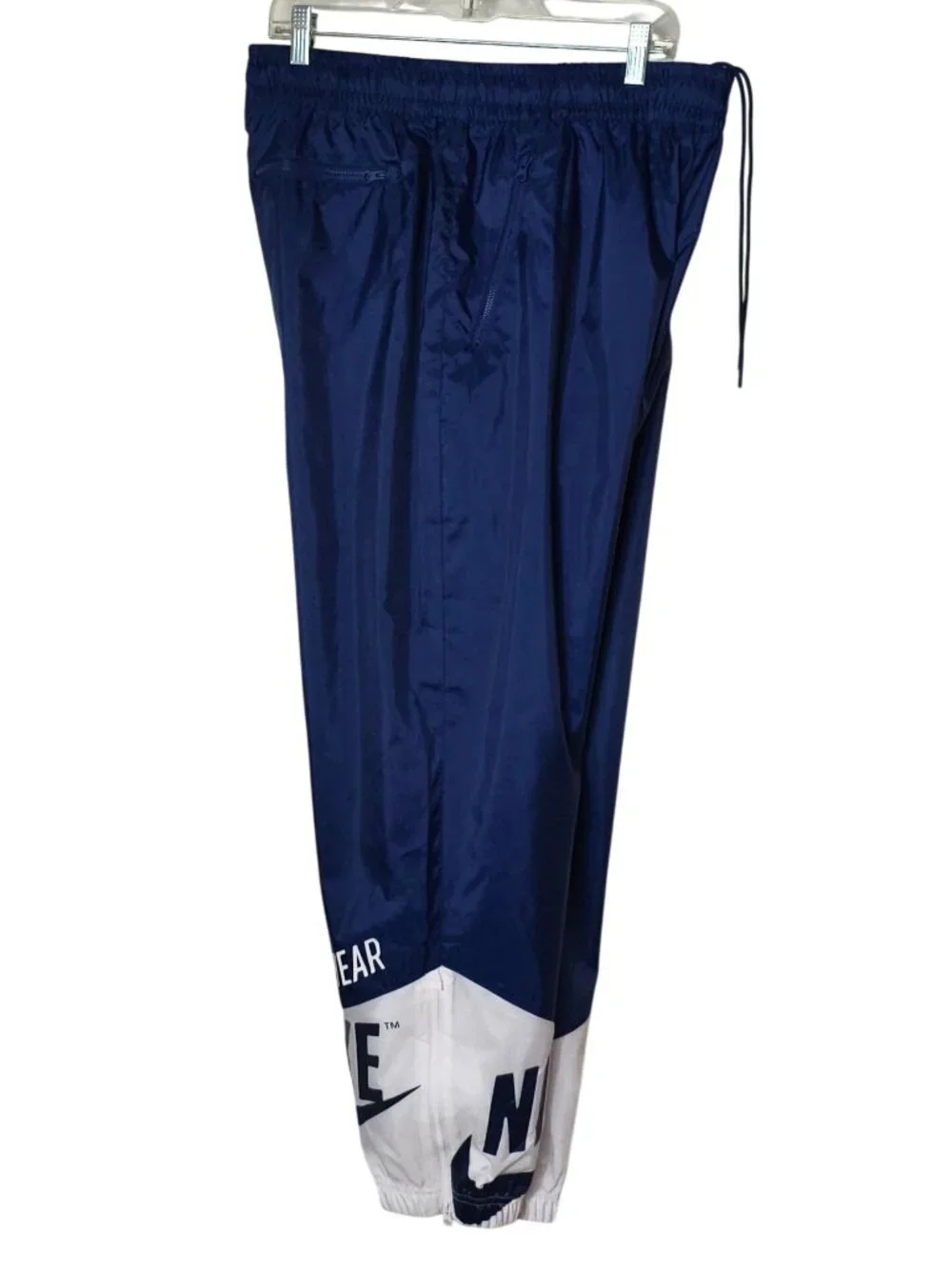 Nike Mens XL Windrunner Taper Track Pants Navy White Lightweight Activewear